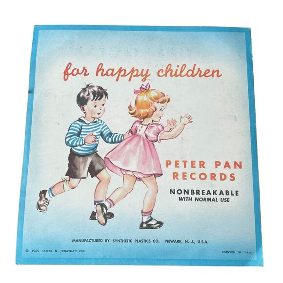 Vintage Vinyl Records Nursery Daycare Playroom Gift 78 RPM Dominique Peter Pan - Picture 4 of 4